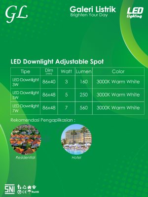 GL LED Downlight Adjustable Spot